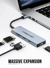 Lemorele TC18  Hub USB-C  5 en 1 Transforma tu Espacio de Trabajo