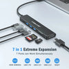 Lemorele TC70L Hub USB-C 7 en 1 con HDMI,  lector SD y Micro SD
