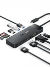 Lemorele TC94  Docking Station USB-C 10 en 1 con Triple Salida de Video y Audio 3,5 mm