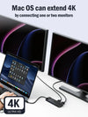 Lemorele TC94  Docking Station USB-C 10 en 1 con Triple Salida de Video y Audio 3,5 mm