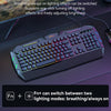 Teclado USB con Cable Yesido KB21 104 Teclas Retroiluminado LED Efecto Breathing