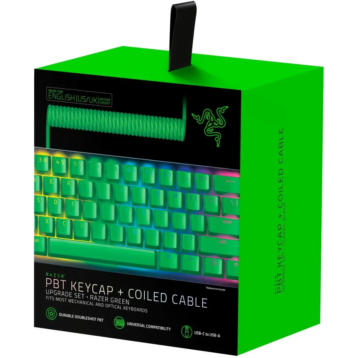 Razer Pbt Keycaps + Cable Para Teclados Mecánicos Ingles Us