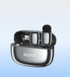 Boya BOYAMINI 2-01 Sistema de Micrófono Inalámbrico para 2 Personas Lightning y USB-C con Caja de Carga, Lunar Silver (Brillante)
