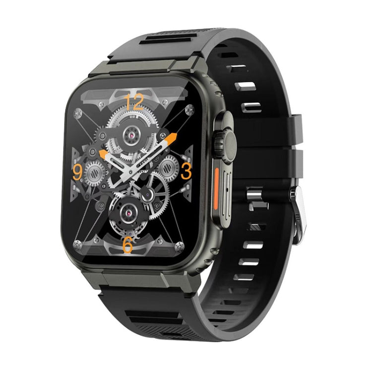 Reloj inteligente A70 Monitor de salud de 1,96 pulgadas Reloj inteligente multifuncional IP68 a prueba de agua con llamada Bluetooth (negro)